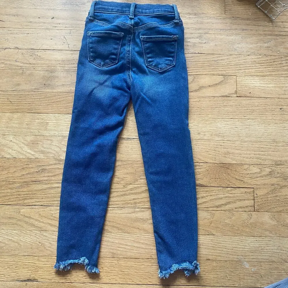 Old Navy Girls Extra High Rise Rockstar Cotton Ripped Blend Jeans (Sz. 6)